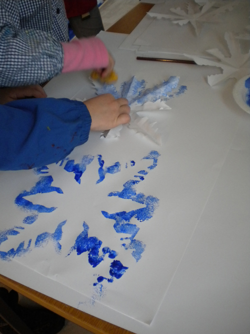tamponnage de flocons tamponnage de flocons